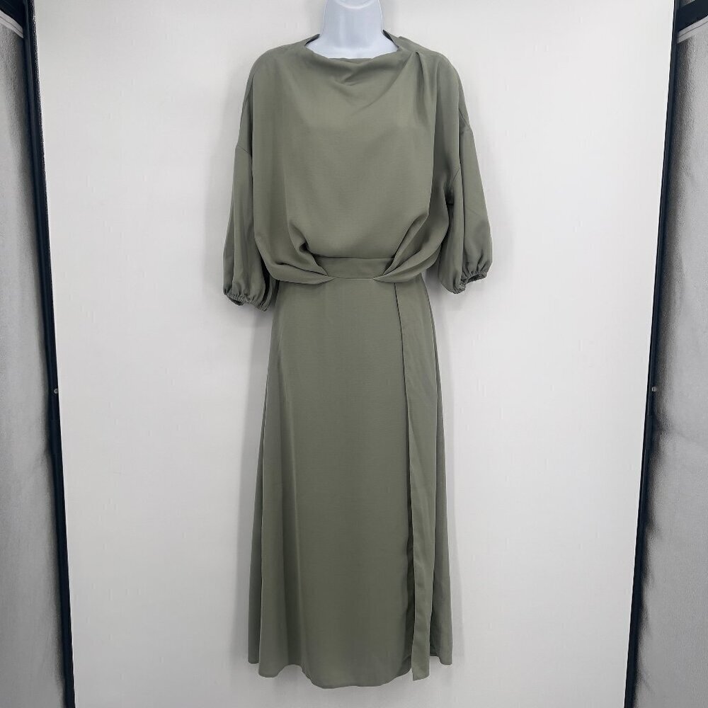 ASOS Design Sage Green Open Back Maxi Dress – Size 4